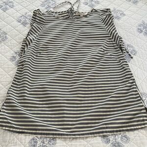 Loft Striped Tie Back Top Medium